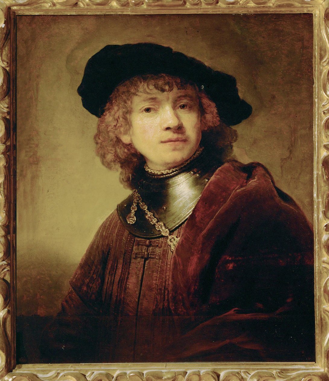 Youthful Self-Portrait by Rembrandt Harmensz. van Rijn