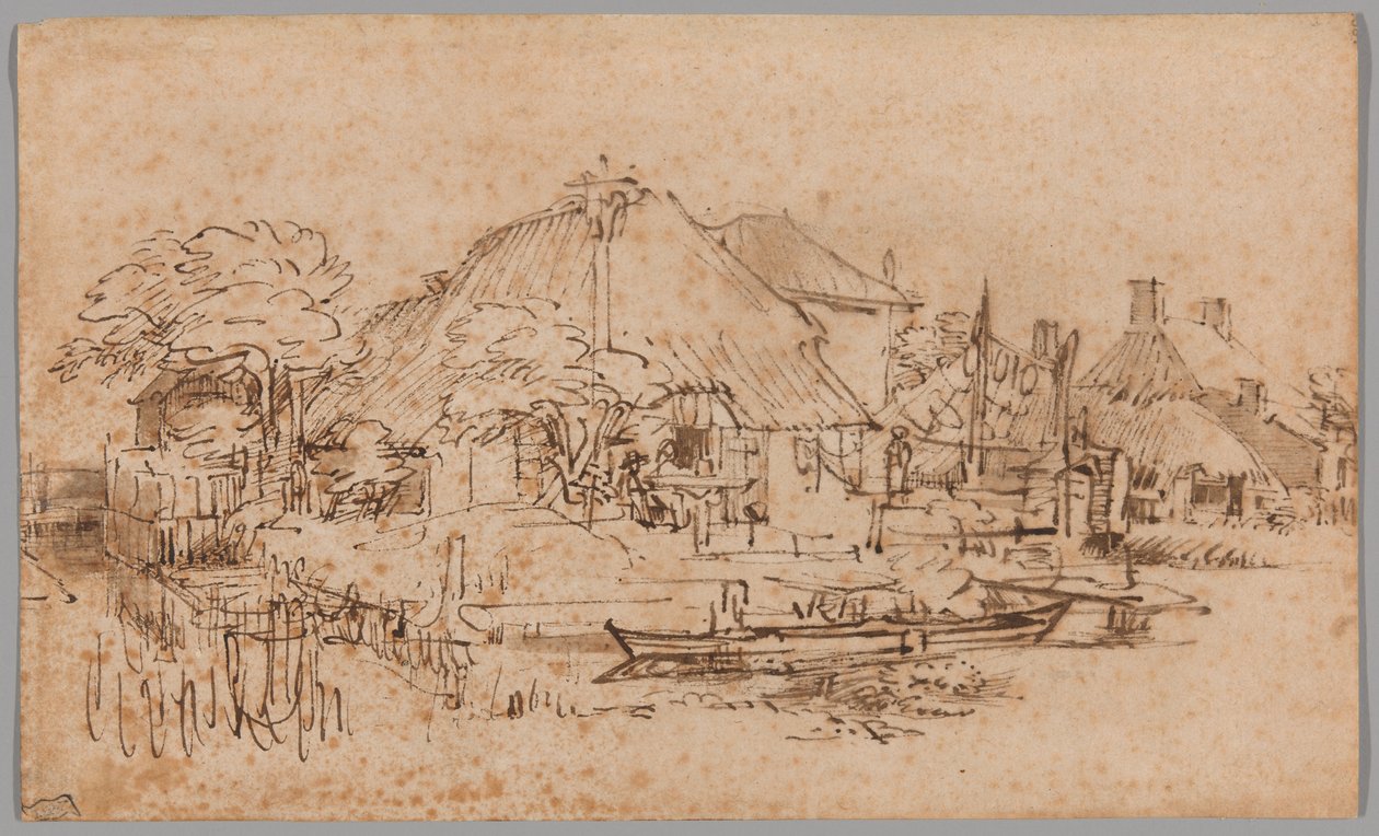 A Farm on the Amsteldijk, Seen from the Northwest by Rembrandt van Rijn