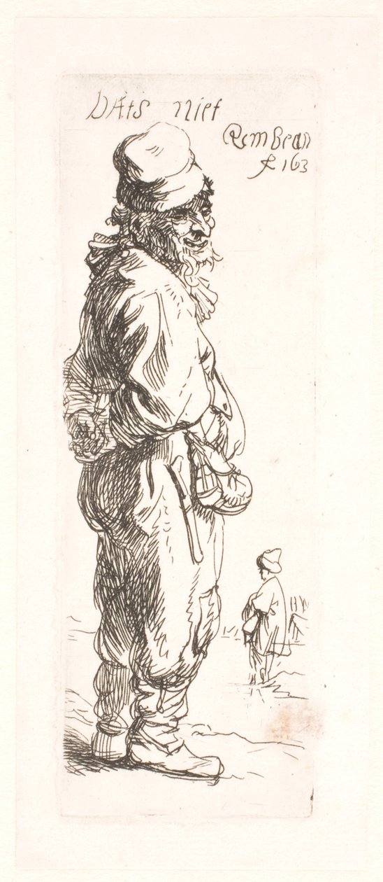 A Peasant: The Other of the Pair, Replying by Rembrandt van Rijn