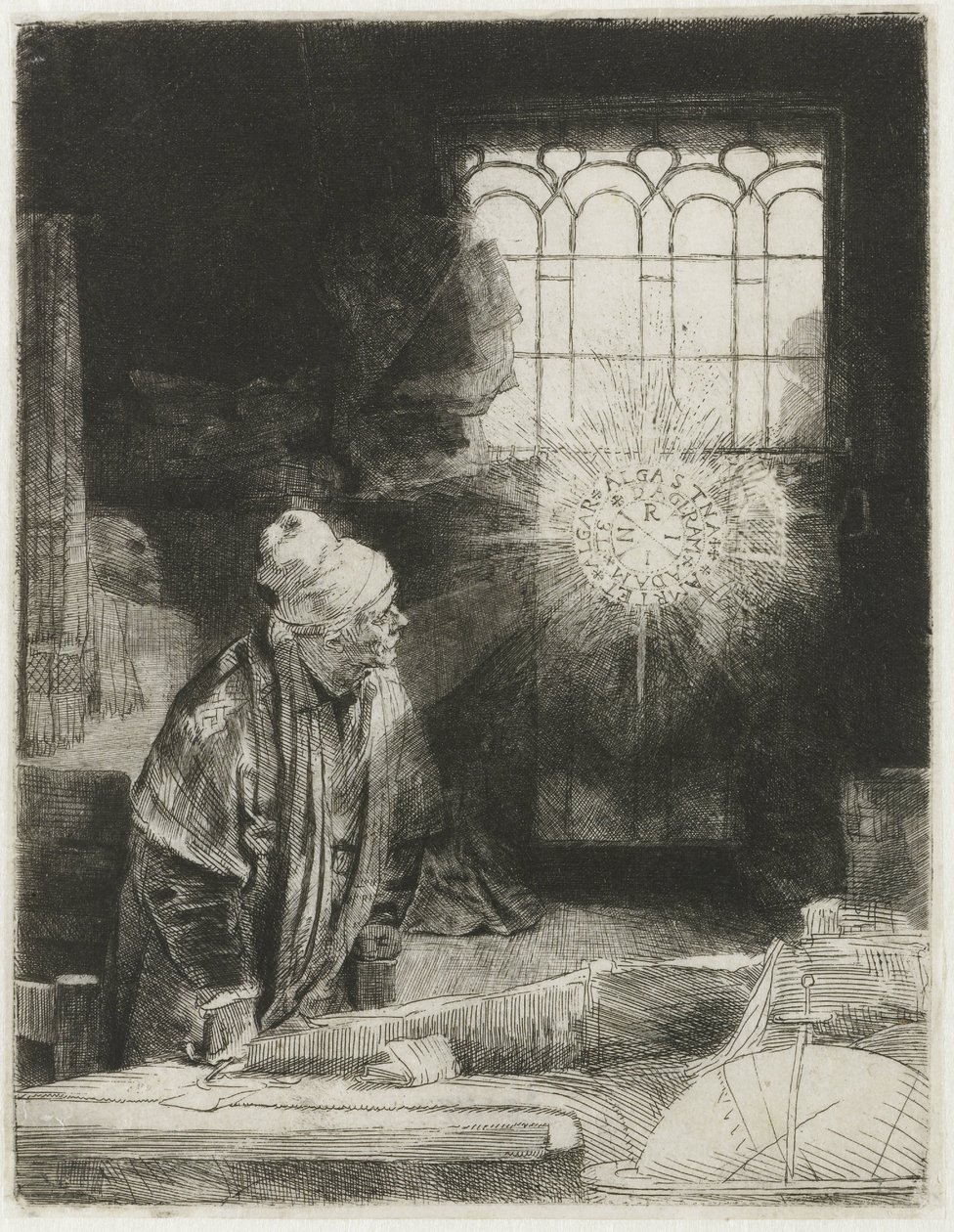 A Scholar in His Study by Rembrandt van Rijn