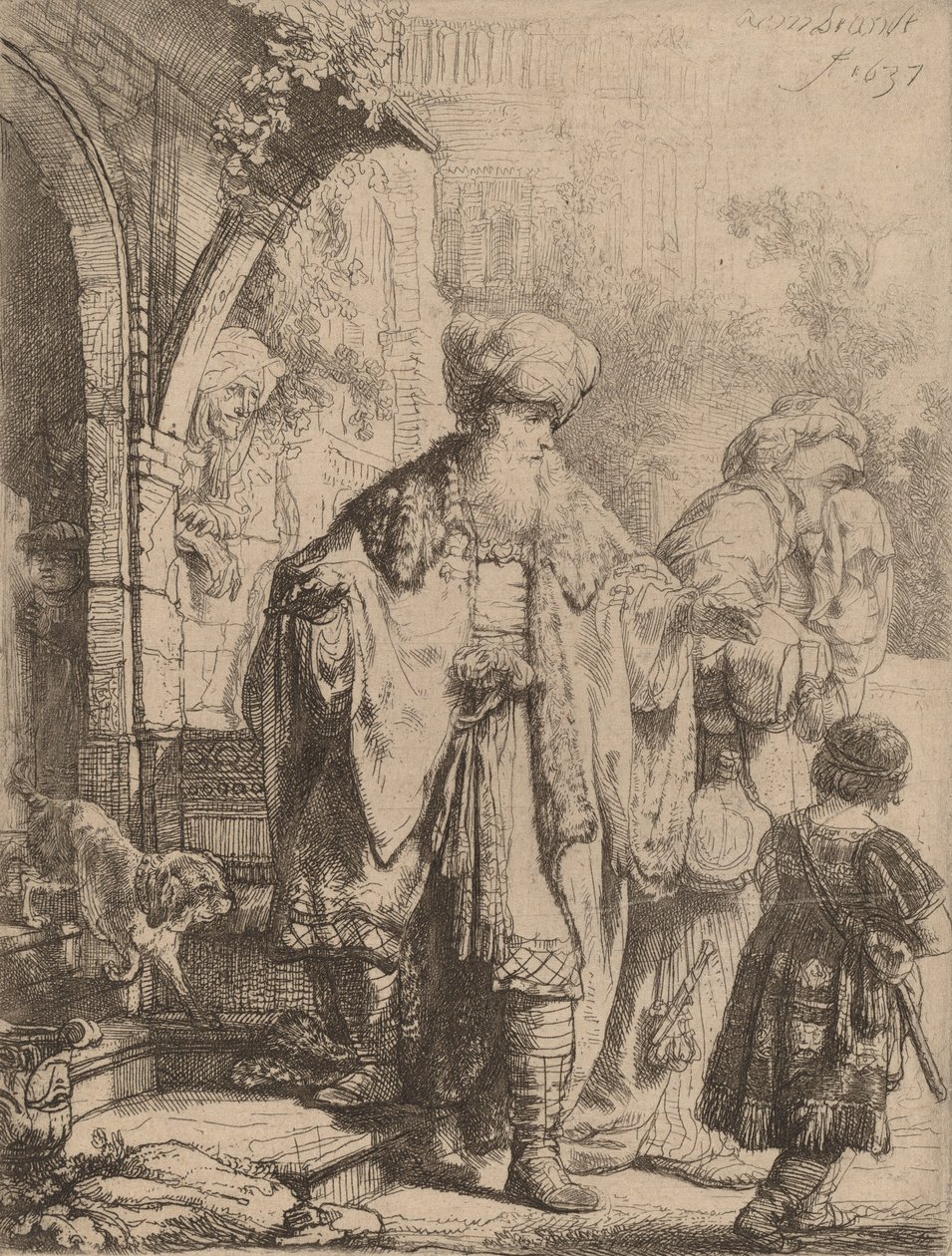 Abraham Casting Out Hagar and Ishmael by Rembrandt van Rijn