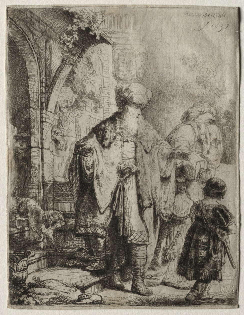 Abraham Casting out Hagar and Ishmael, 1637 by Rembrandt van Rijn