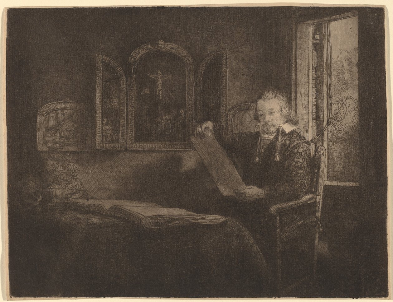 Abraham Francen by Rembrandt van Rijn