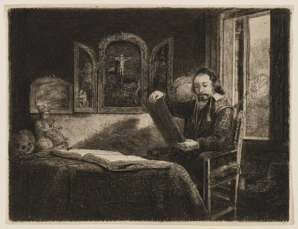 Abraham Francen, Art Dealer by Rembrandt van Rijn