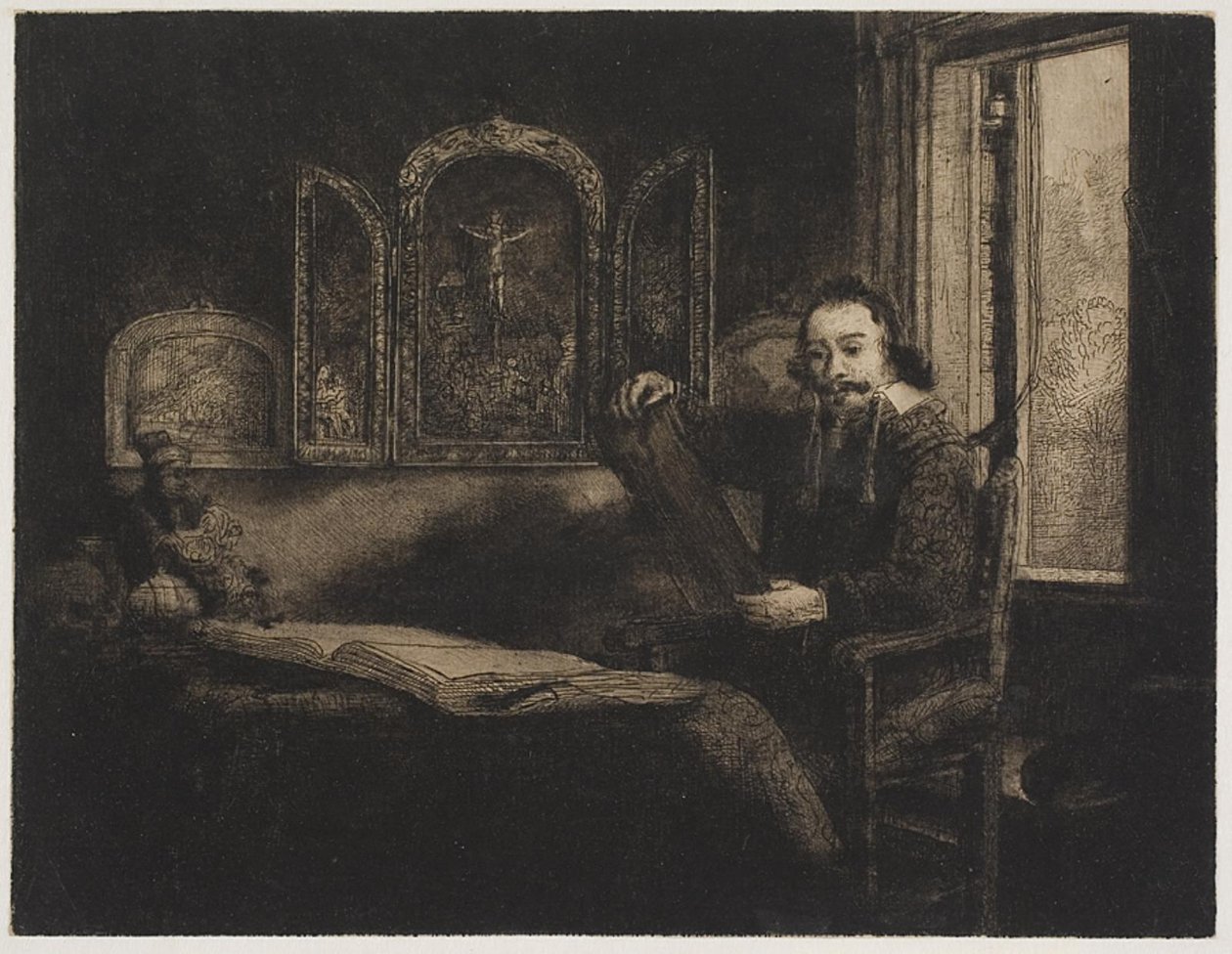 Abraham Francken, Art Dealer by Rembrandt van Rijn