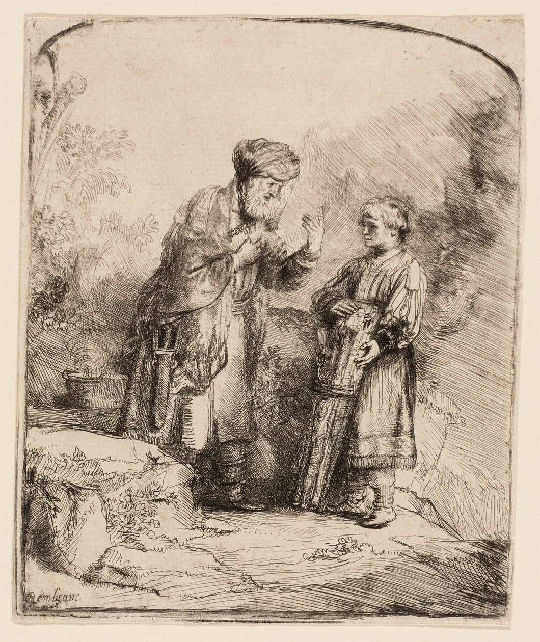 Abraham and Isaac by Rembrandt van Rijn