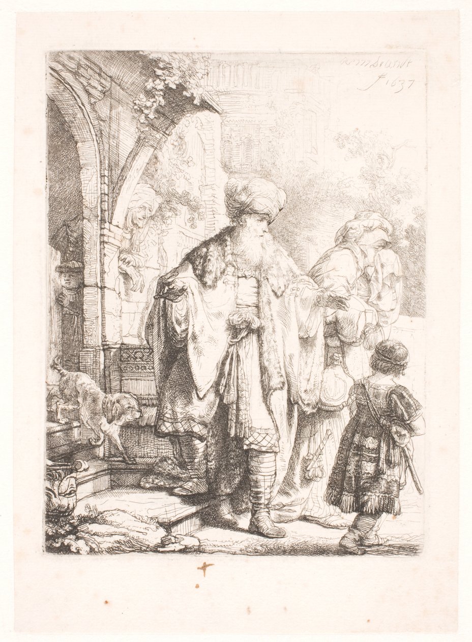 Abraham Casting Out Hagar and Ishmael by Rembrandt van Rijn
