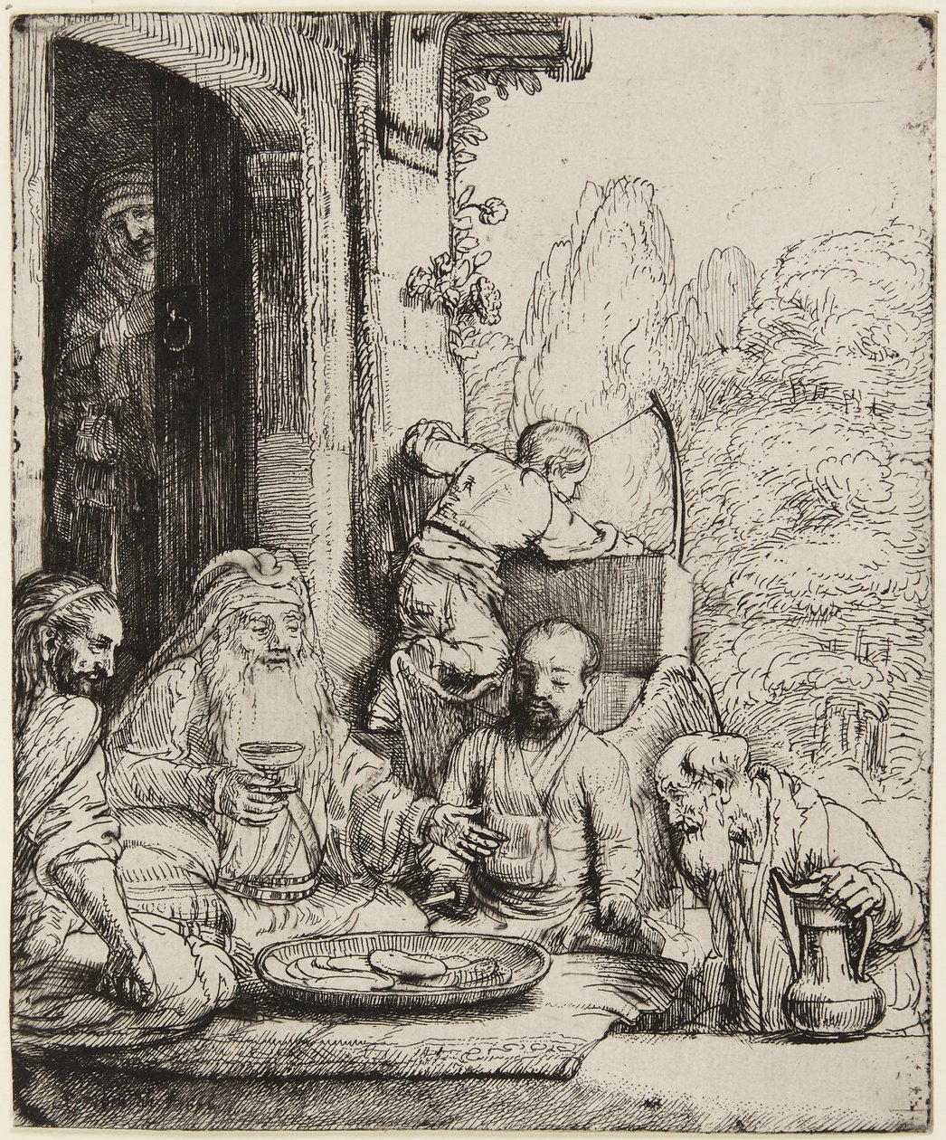 Abraham Entertaining the Angels by Rembrandt van Rijn