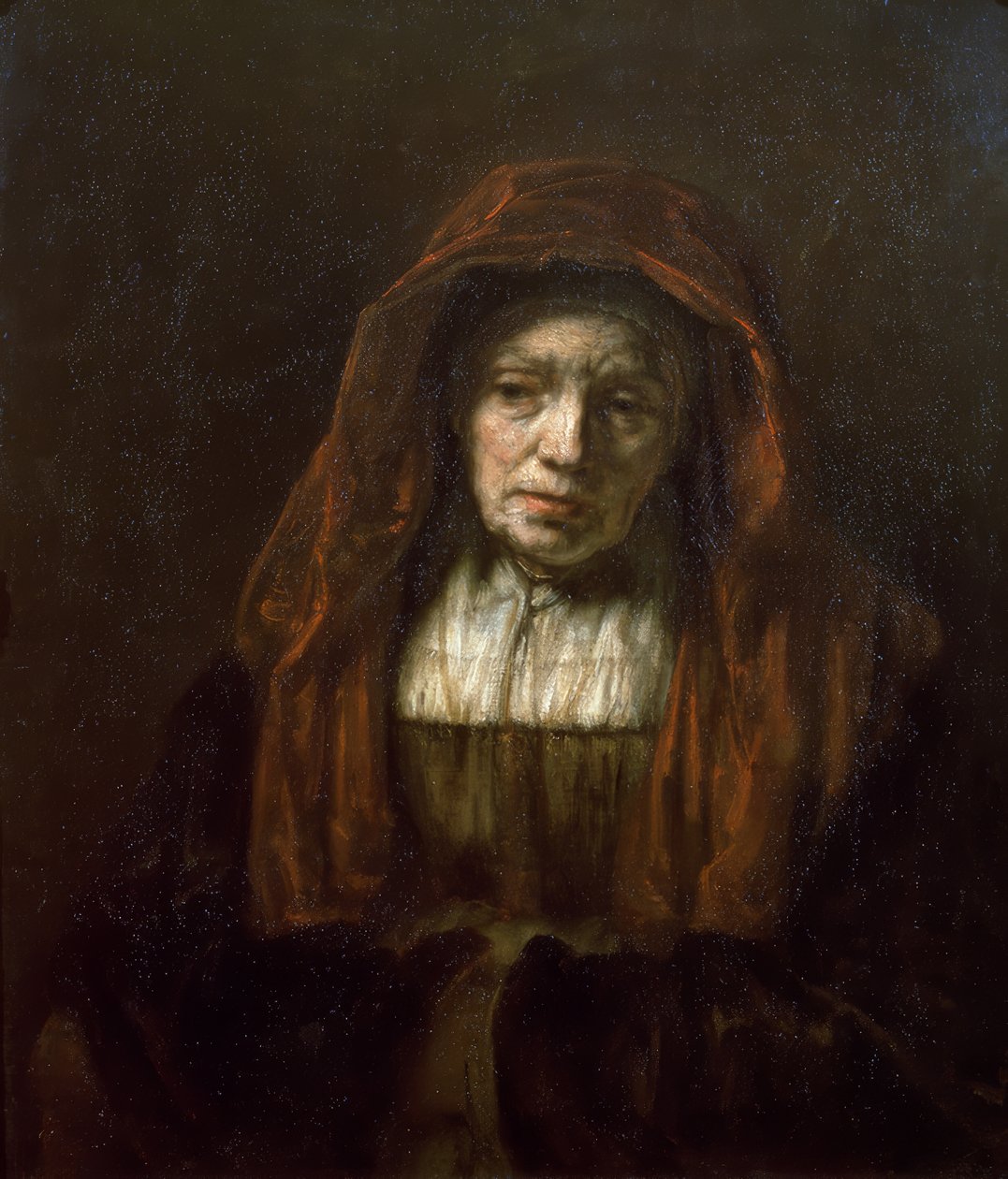 Old Woman with Headscarf by Rembrandt van Rijn