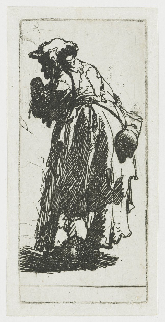 Beggar Woman with a Gourd by Rembrandt van Rijn