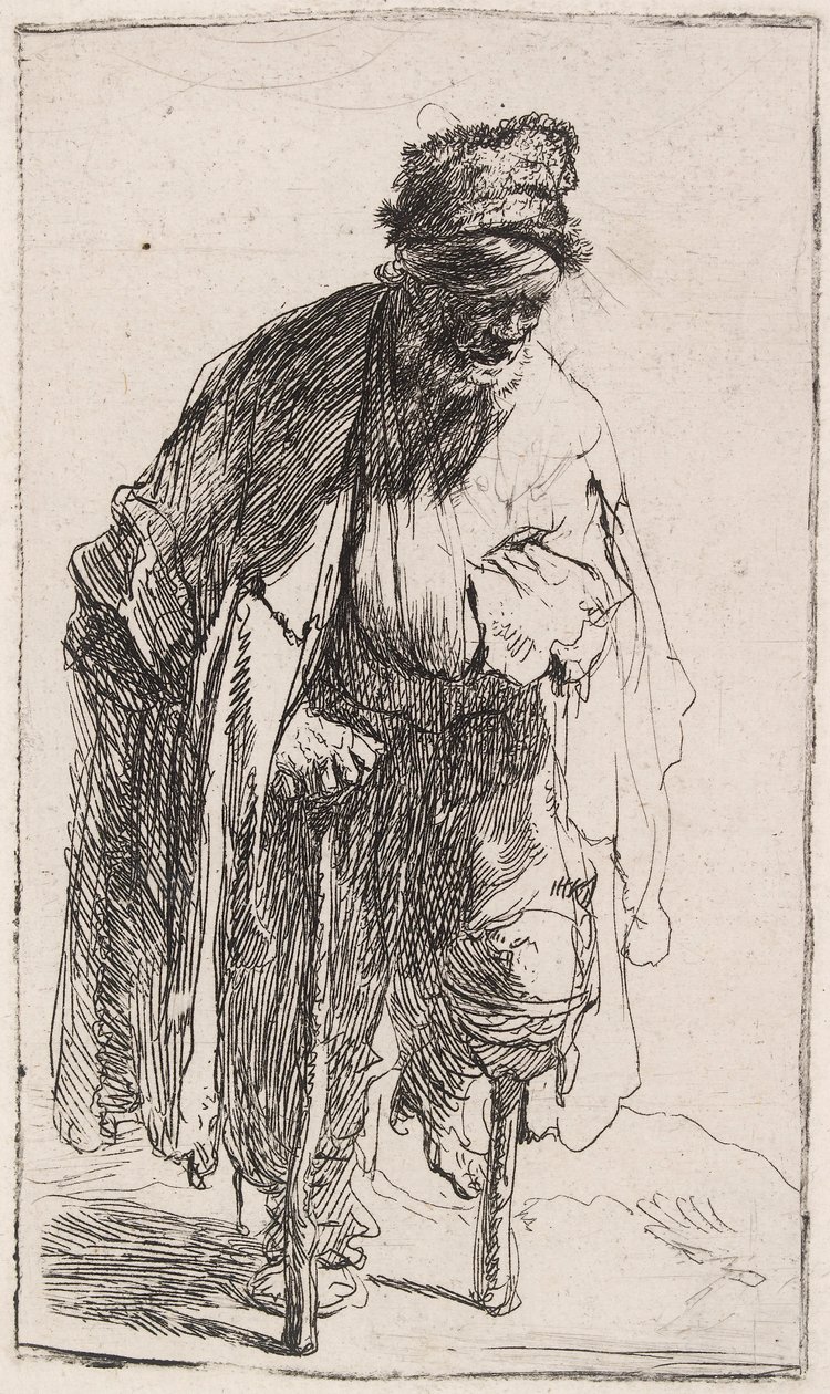 Beggar with a wooden leg by Rembrandt van Rijn