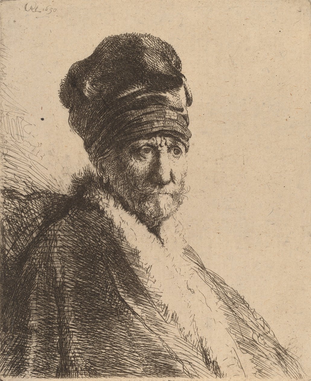 Bust of a Man Wearing a High Cap, Three-Quarters Right (The Artist