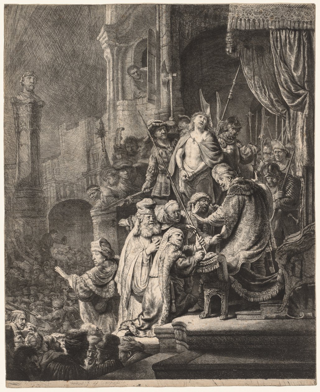 Christ Before Pilate: Large Plate, 1636 by Rembrandt van Rijn