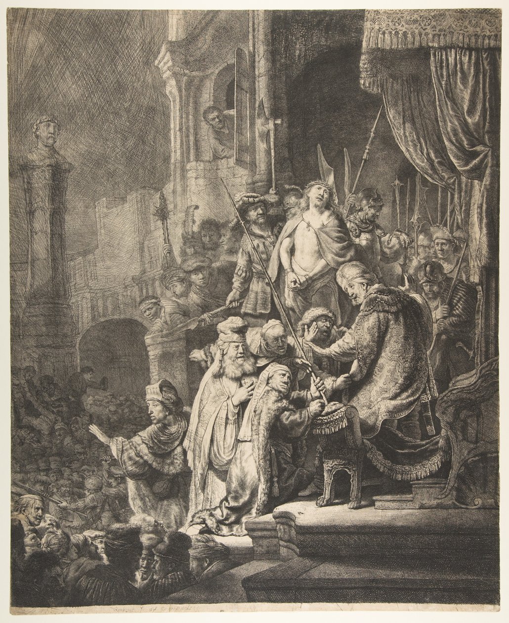 Christ Before Pilate: the large plate, 1636 by Rembrandt van Rijn