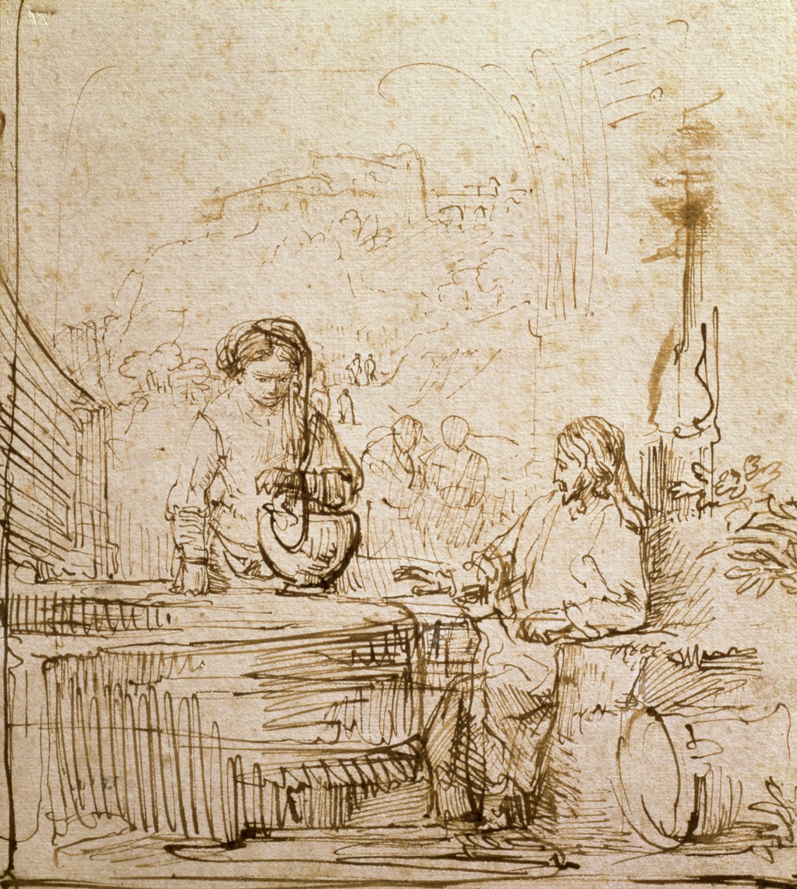 Christ and the Woman of Samaria by Rembrandt van Rijn