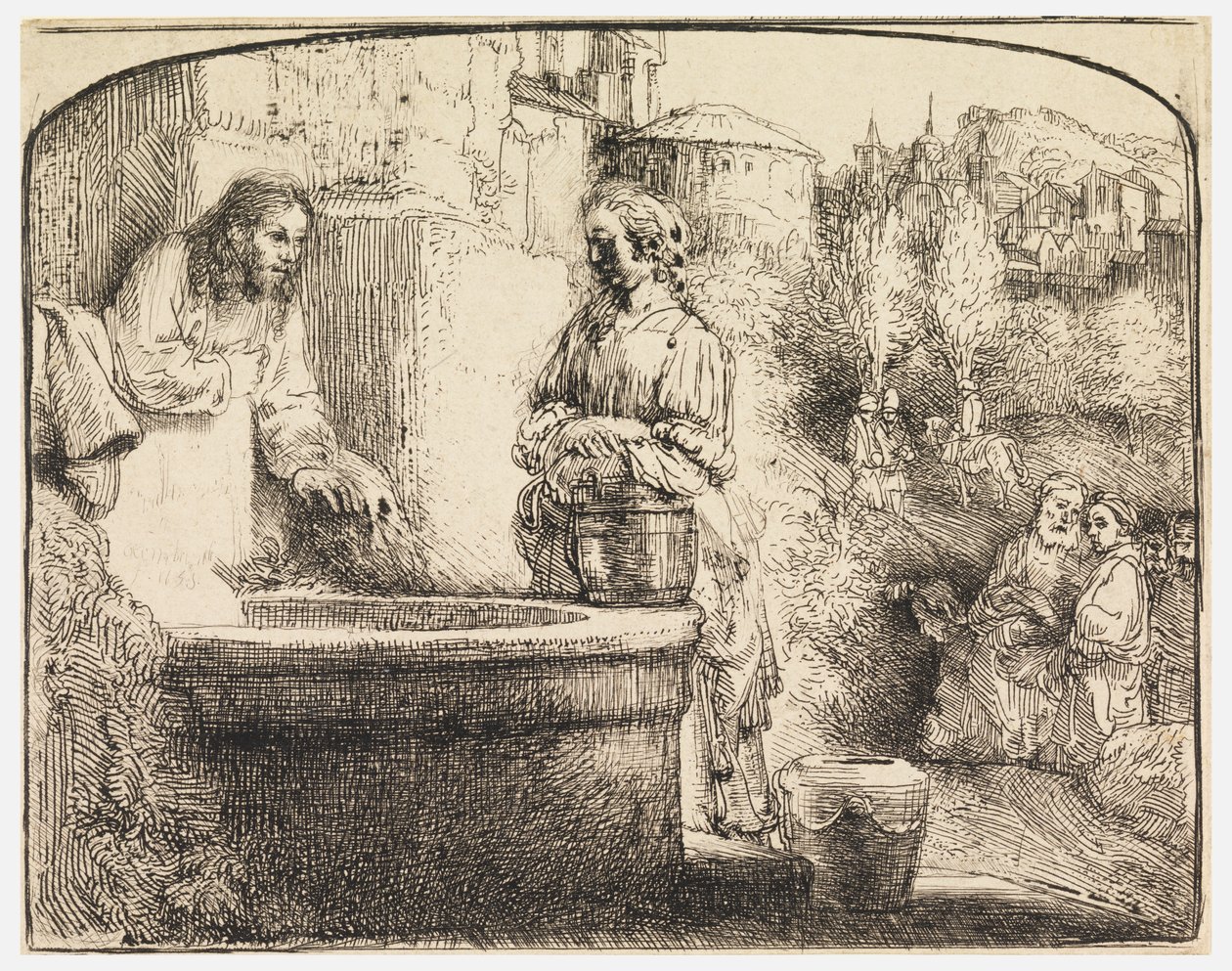 Christ and the Woman of Samaria by Rembrandt van Rijn
