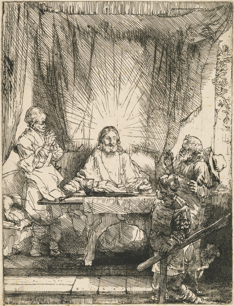 Christ at Emmaus: the Larger Plate by Rembrandt van Rijn