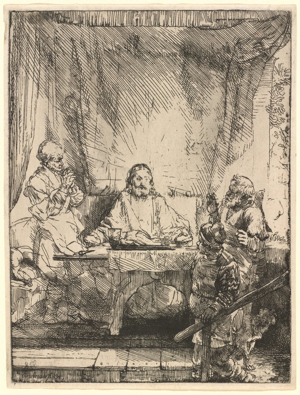 Christ at Emmaus: the Larger Plate by Rembrandt van Rijn