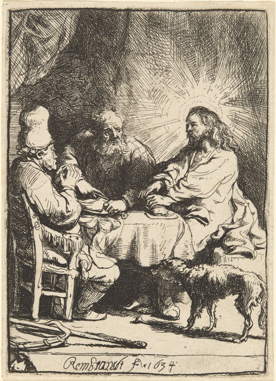 Christ at Emmaus: the Smaller Plate by Rembrandt van Rijn