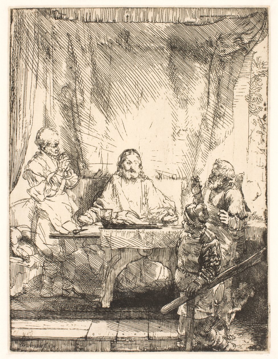Christ at Emmaus: the larger plate by Rembrandt van Rijn