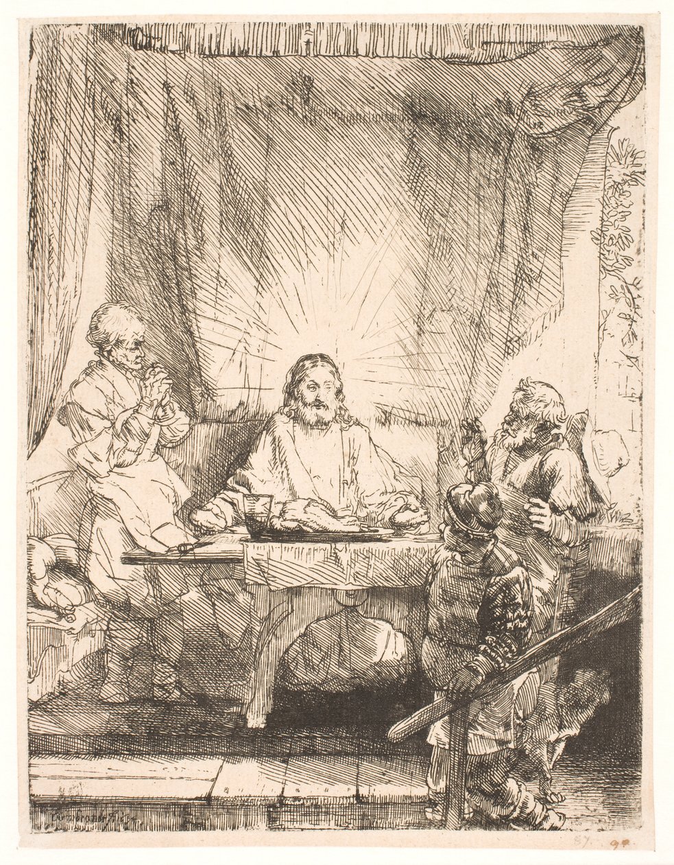 Christ at Emmaus: the larger plate by Rembrandt van Rijn