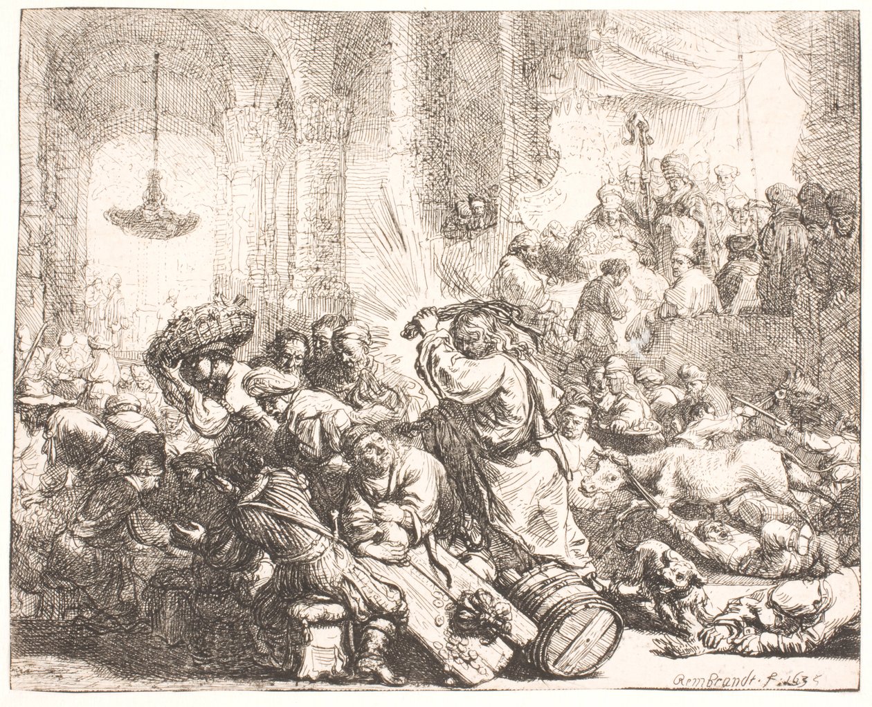 Christ Driving the Money-Changers from the Temple by Rembrandt van Rijn