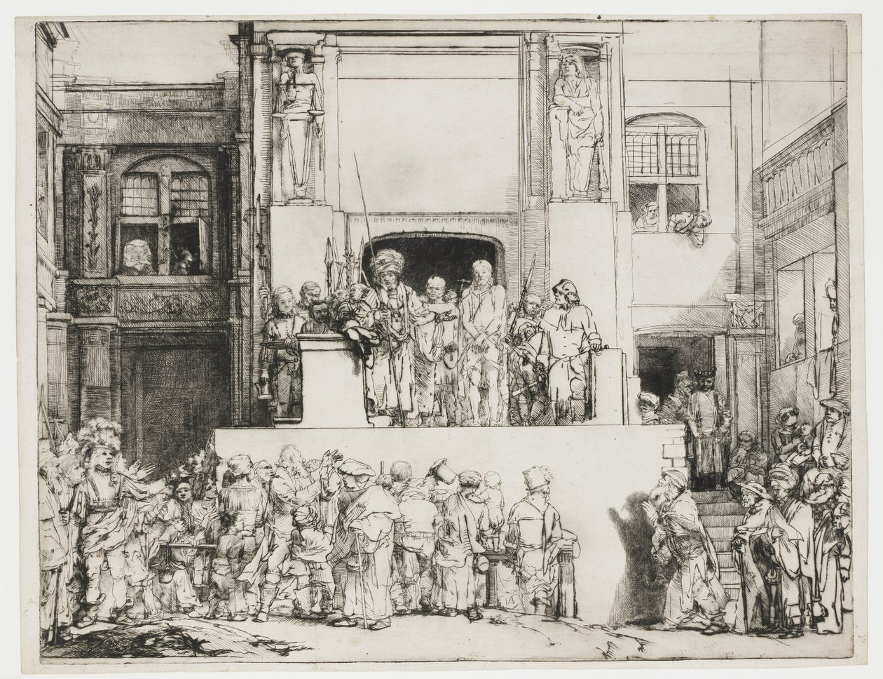 Christ Presented to the People: Oblong Plate by Rembrandt van Rijn