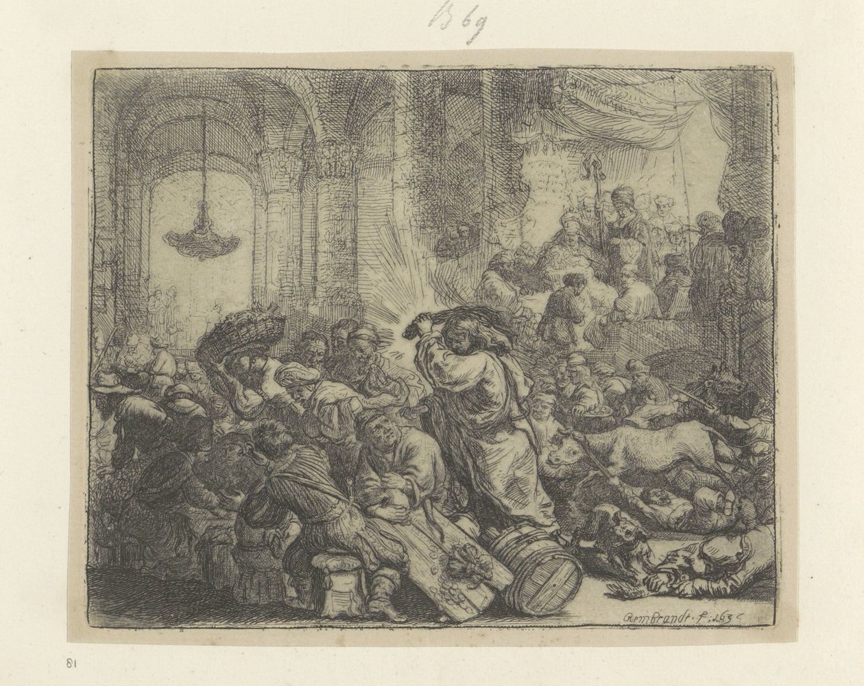 Christ Expels the Money Changers from the Temple by Rembrandt van Rijn