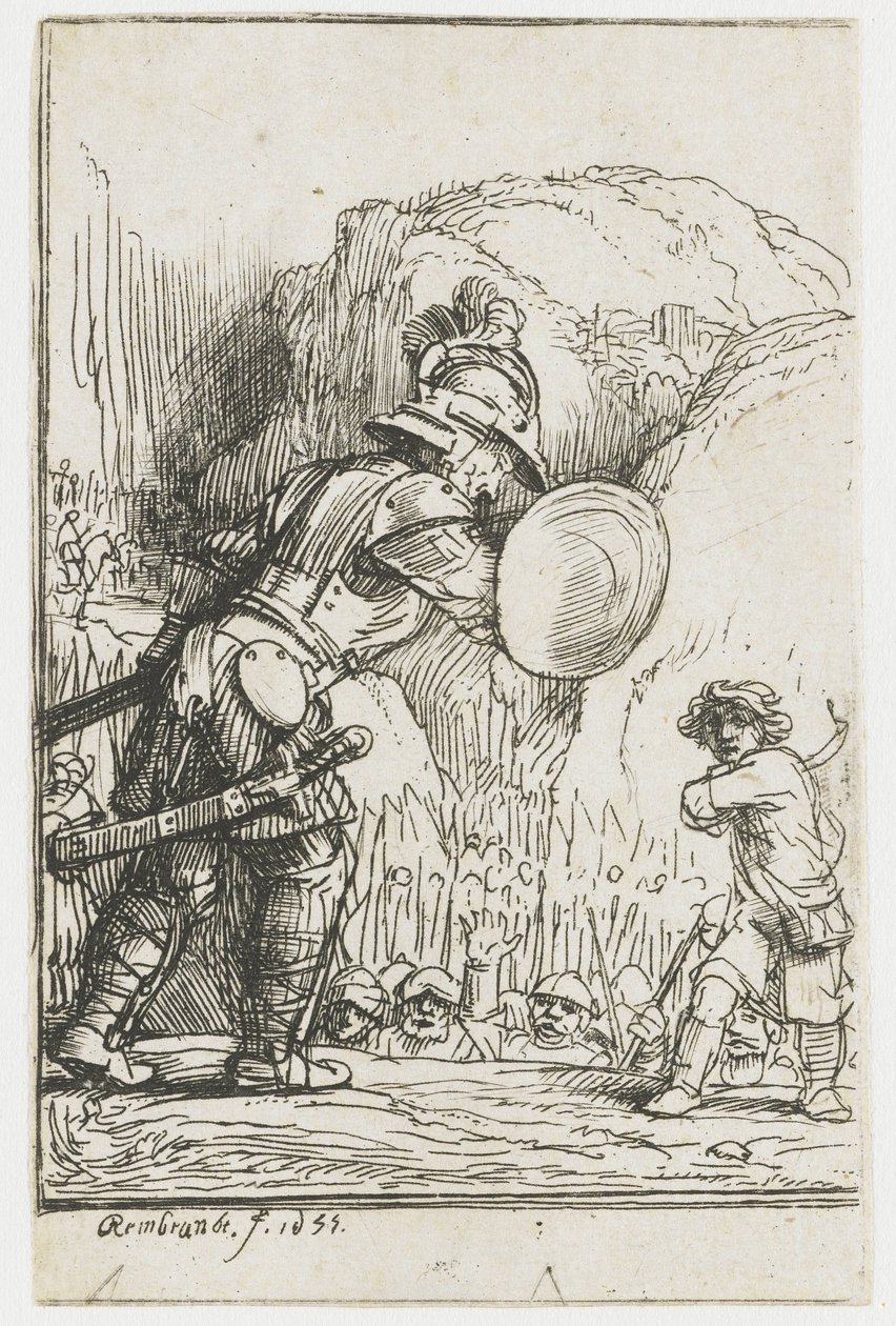 David and Goliath by Rembrandt van Rijn