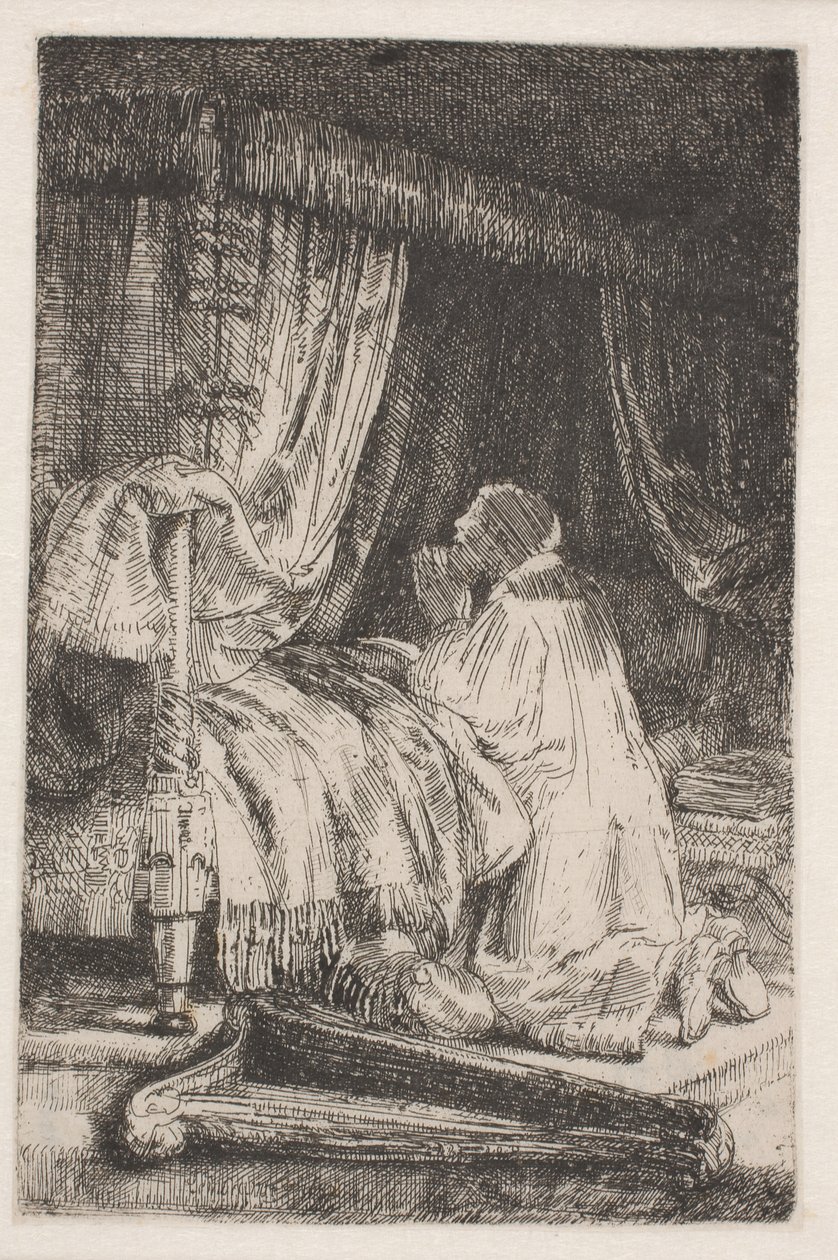 David in Prayer by Rembrandt van Rijn