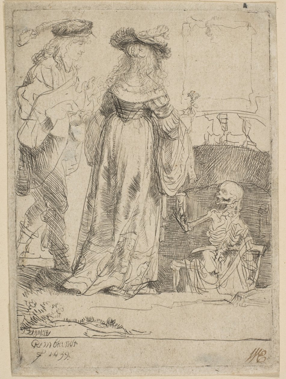 Death Appearing to a Wedded Couple from an Open Grave by Rembrandt van Rijn