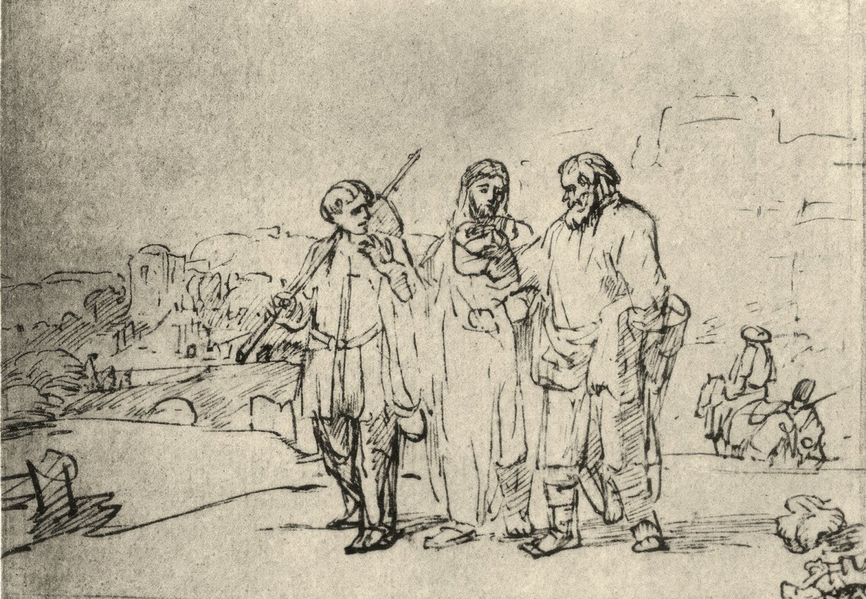 The Road to Emmaus by Rembrandt van Rijn