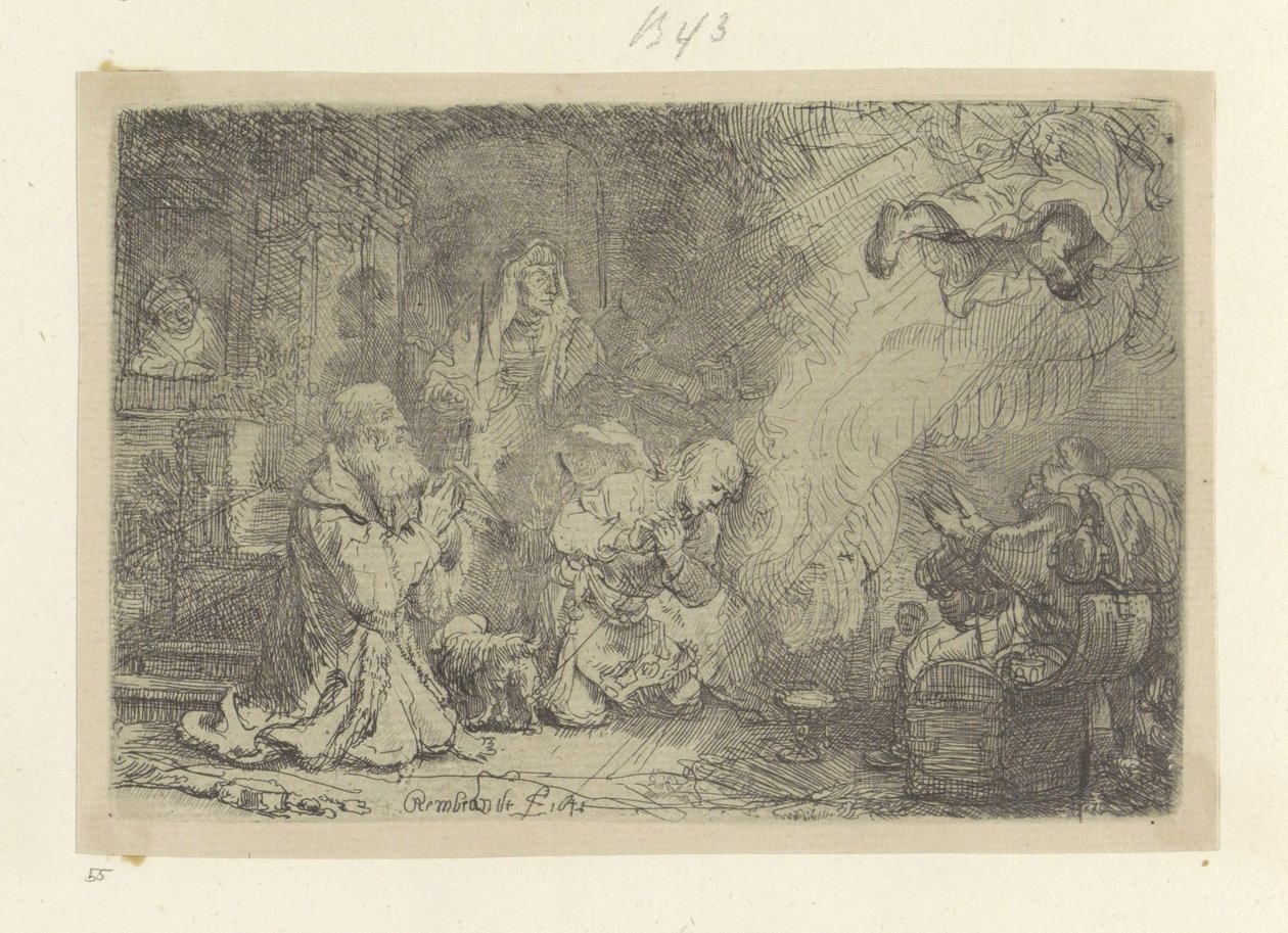Angel Leaves Tobias and His Family by Rembrandt van Rijn