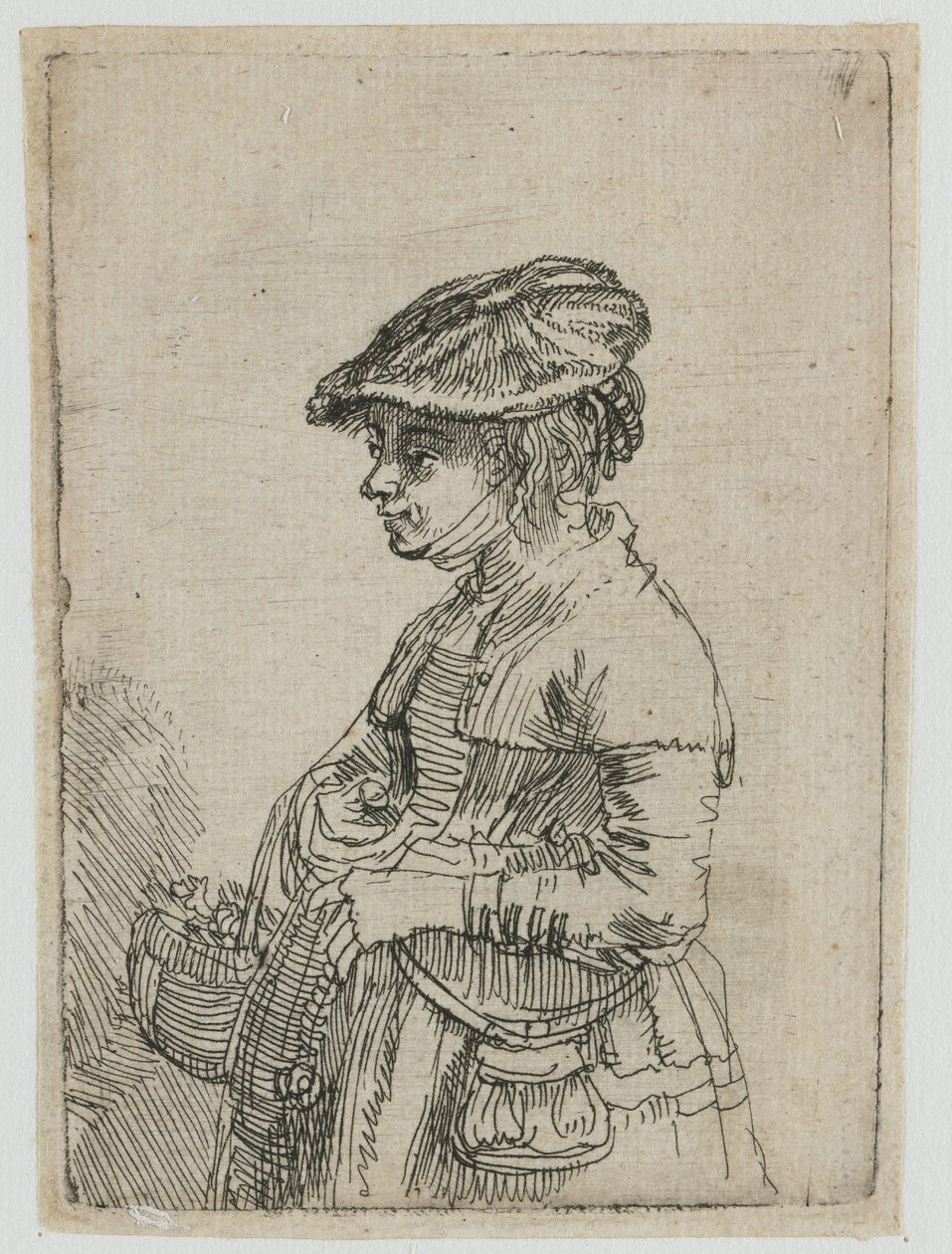 Girl with a Basket by Rembrandt van Rijn
