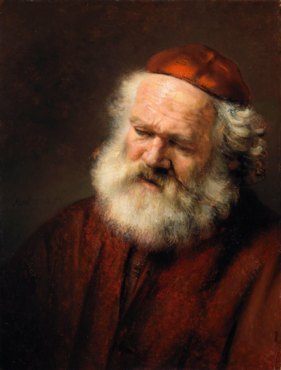 Head of an Old Man by Rembrandt van Rijn