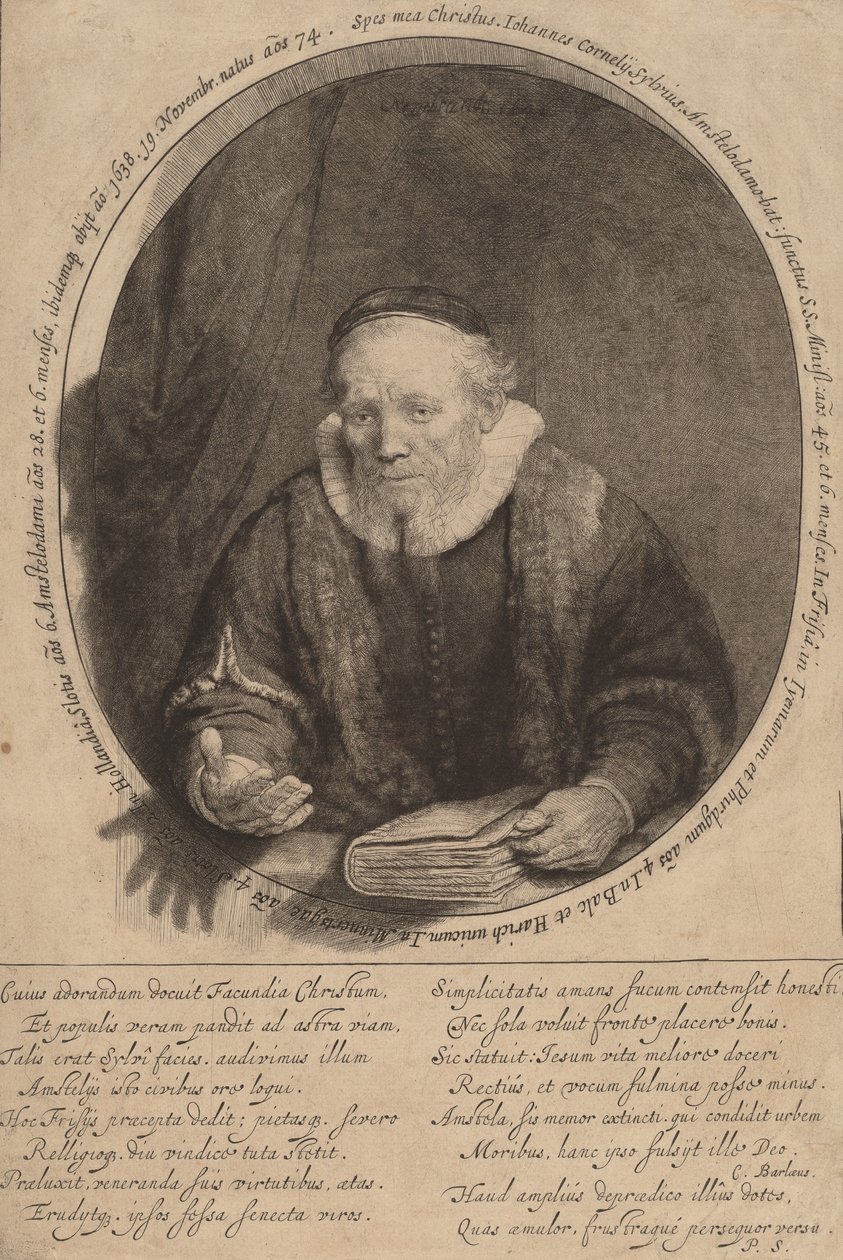 Jan Cornelisz. Sylvius by Rembrandt van Rijn