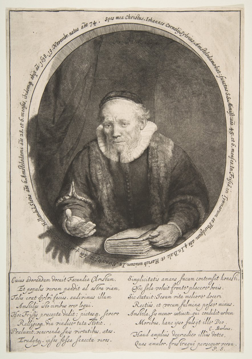 Jan Cornelisz. Sylvius, preacher by Rembrandt van Rijn