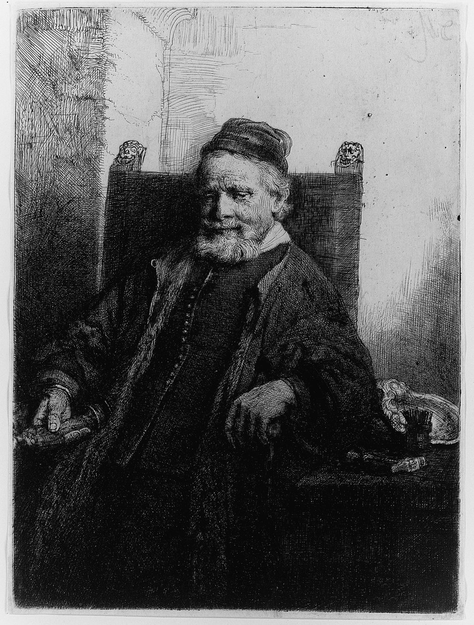Jan Lutma, Goldsmith, 1656 by Rembrandt van Rijn