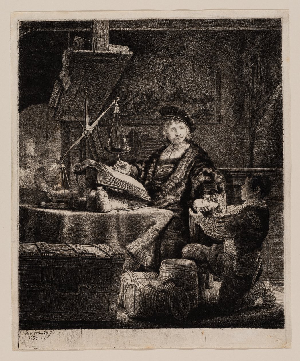 Jan Uytenbogaert, "The Goldweigher" by Rembrandt van Rijn