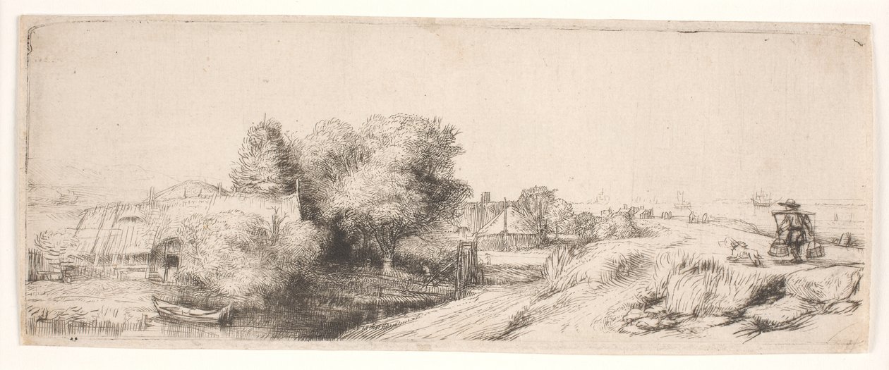 Landscape with a Milk-Man by Rembrandt van Rijn
