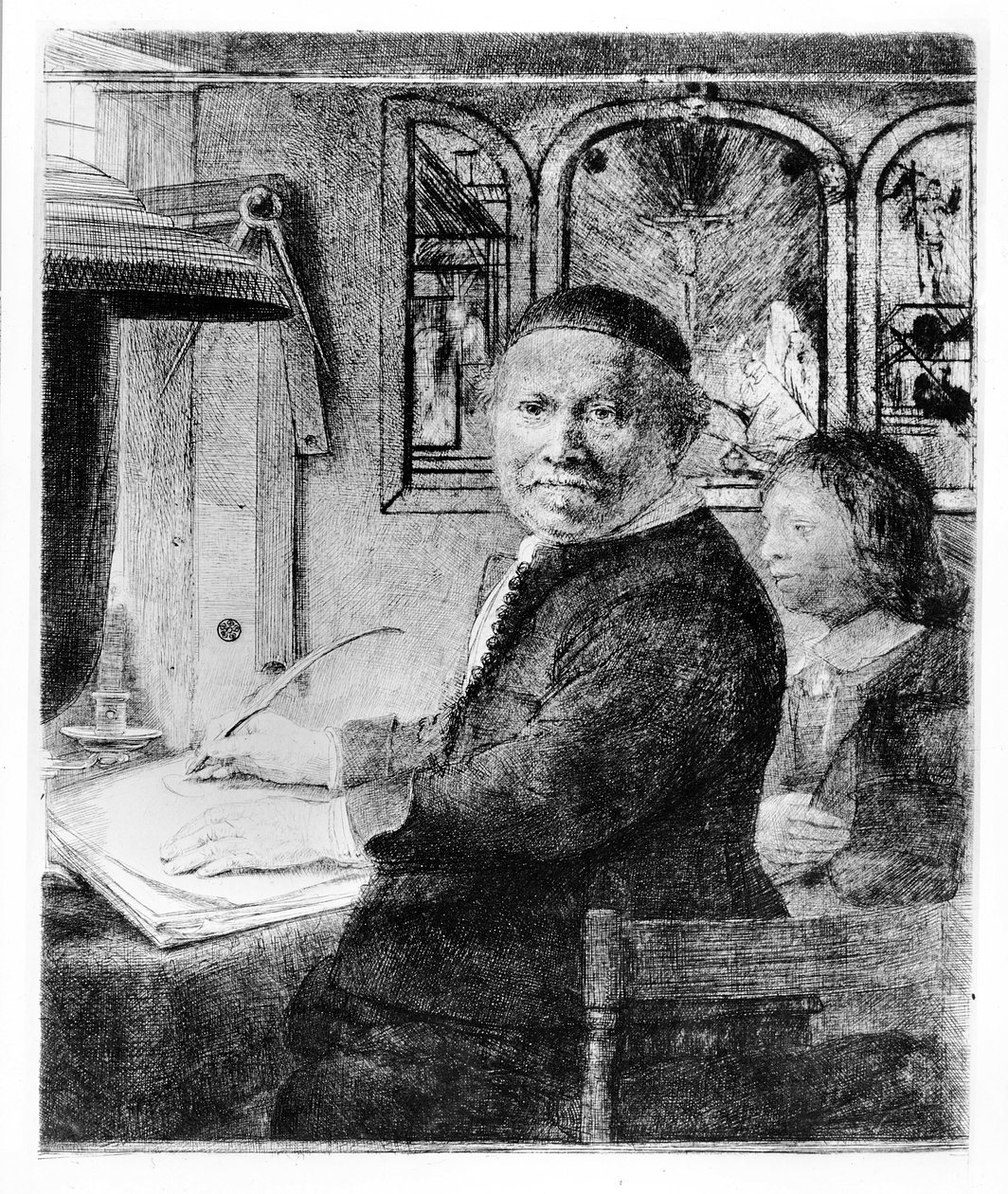 Lieven Willemsz van Coppenol, c.1658 by Rembrandt van Rijn