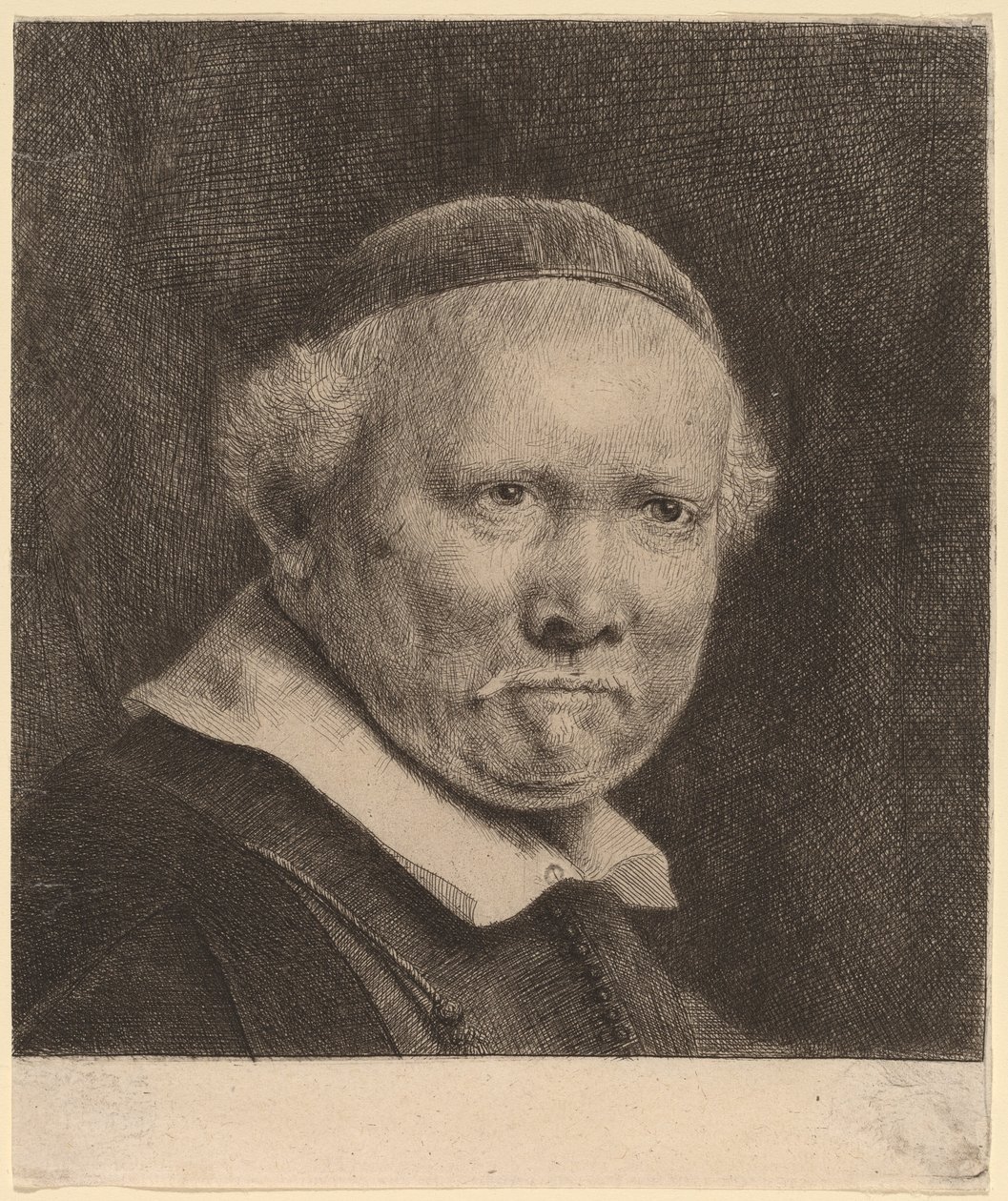 Lieven Willemsz van Coppenol: the Larger Plate by Rembrandt van Rijn