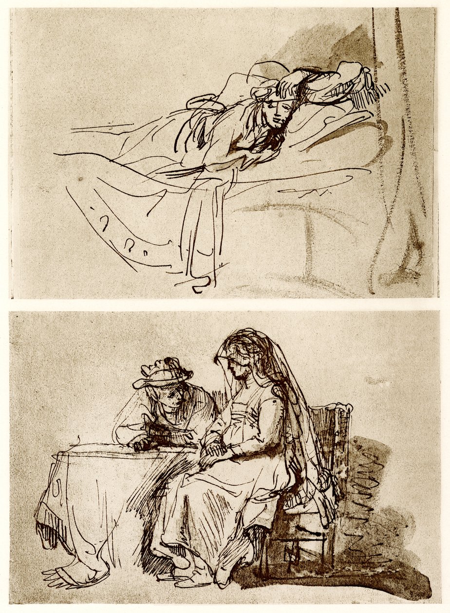 Lying Woman, The Talk by Rembrandt van Rijn