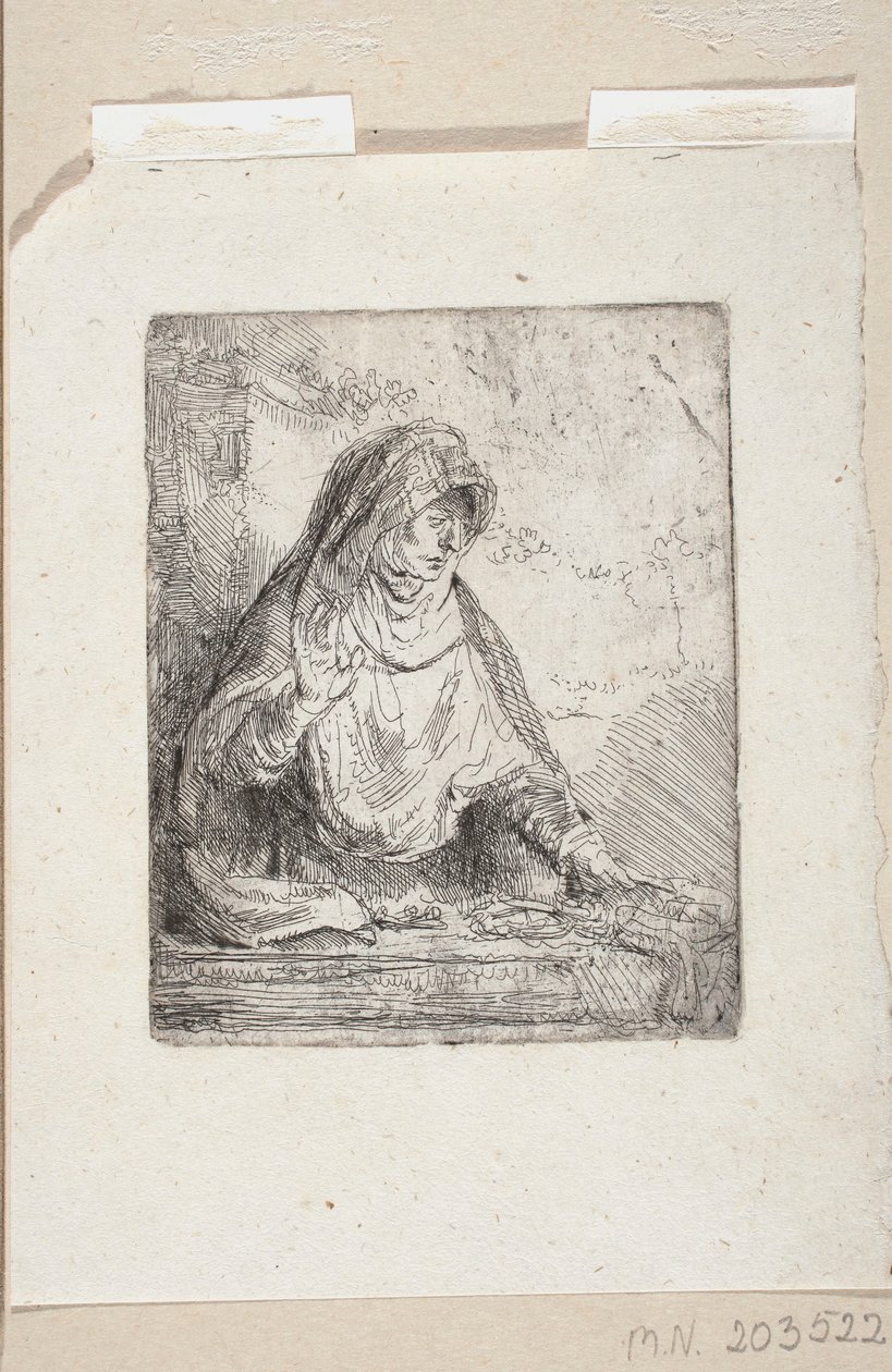 Our Lady of Sorrows with Instruments of the Passion by Rembrandt van Rijn