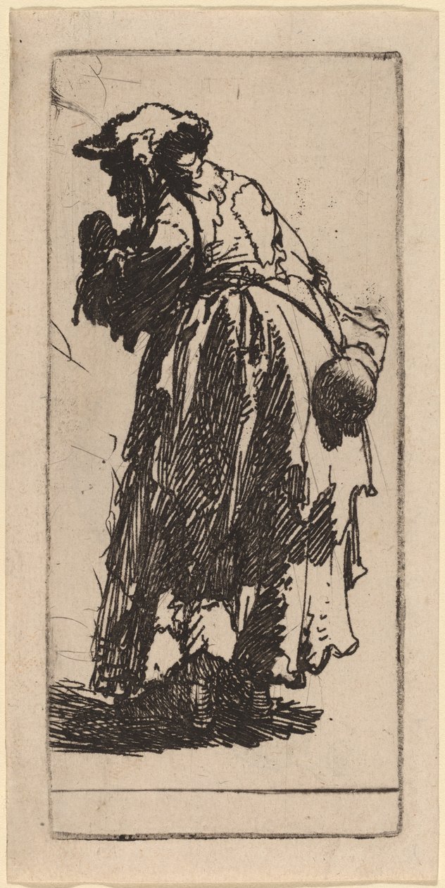 Old Beggar Woman with a Gourd by Rembrandt van Rijn