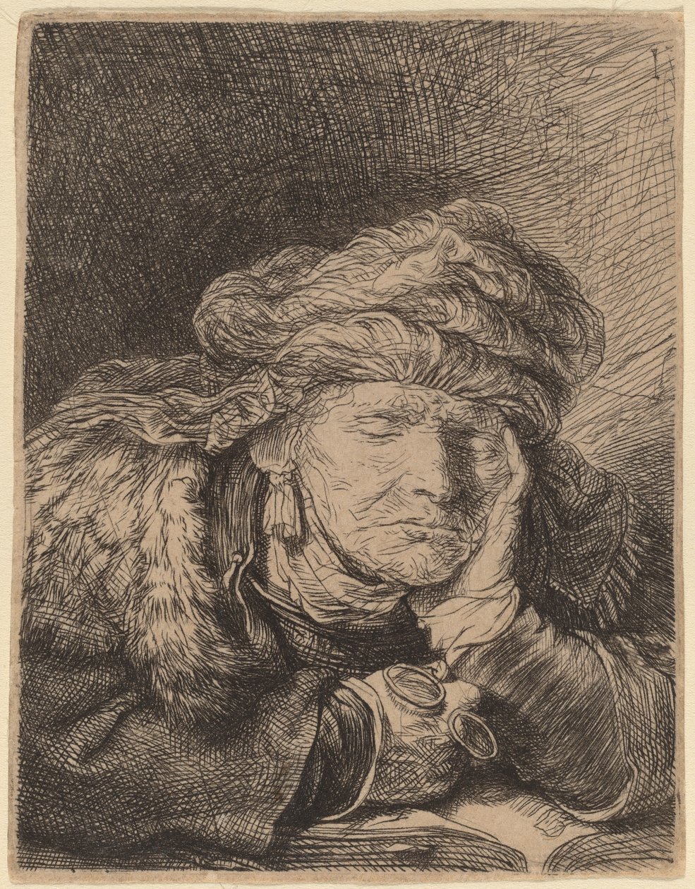 Old Woman Sleeping by Rembrandt van Rijn