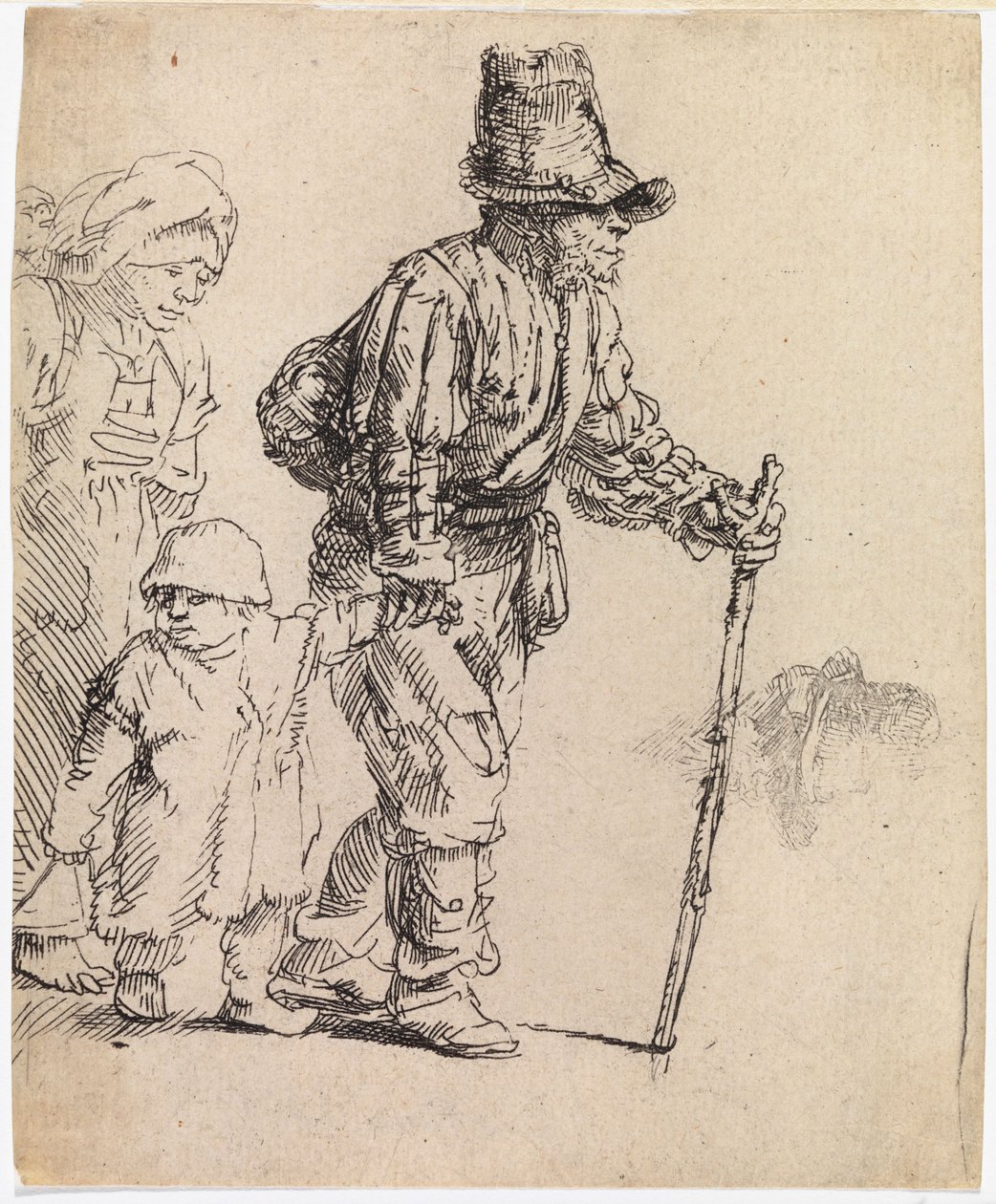 Peasant Family on the Tramp by Rembrandt van Rijn