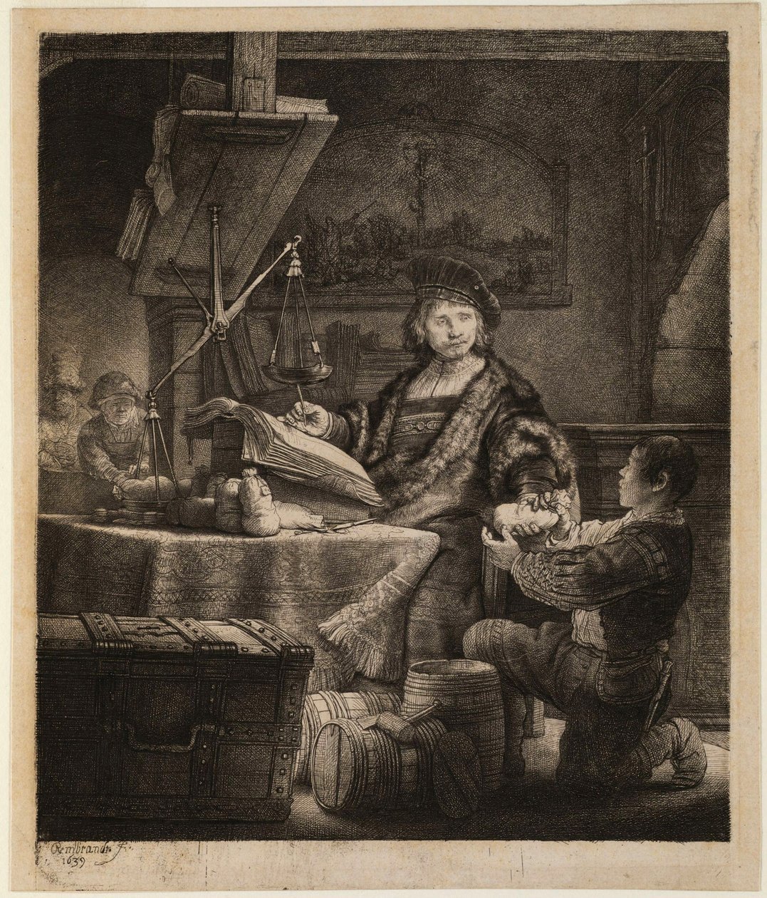 Portrait of Jan Uytenbogaert, the Goldweigher by Rembrandt van Rijn