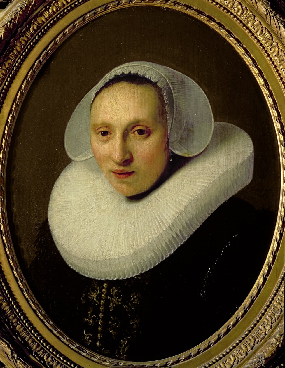 Portrait of Cornelia Pronck, Wife of Albert Cuyper, at the age of 33, 1633 by Rembrandt van Rijn