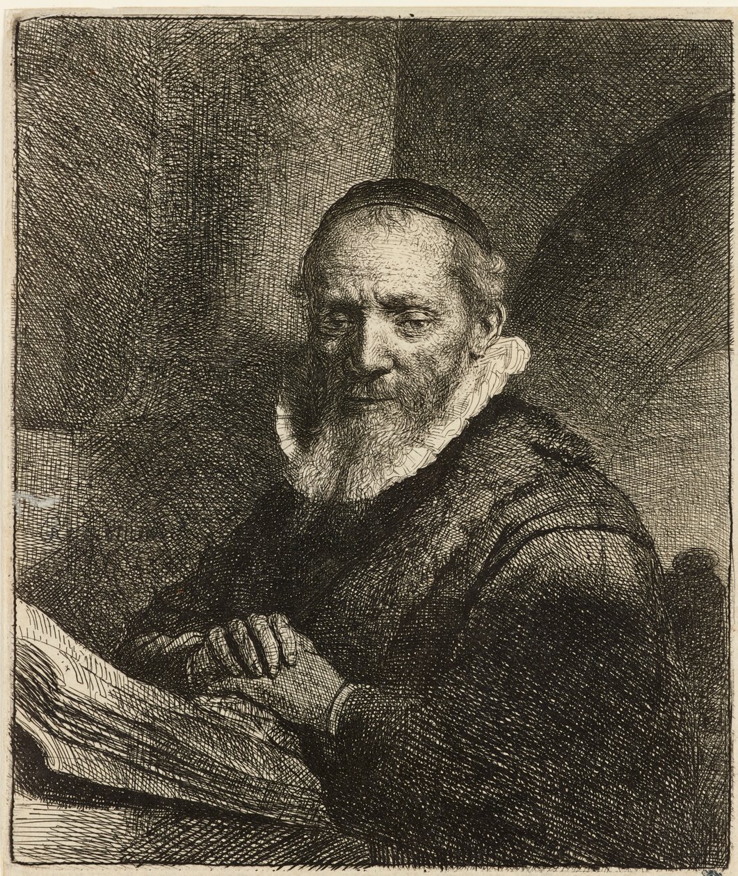 Portrait of Jan Cornelis Sylvius, Preacher by Rembrandt van Rijn
